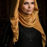 Muslima Wear Püsküllü Şal Gold