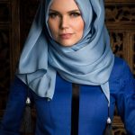 Muslima Wear Püsküllü Şal Sis Mavisi