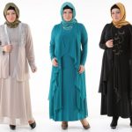 Büyük Beden Tesettür Abiye Elbise Modelleri 2017